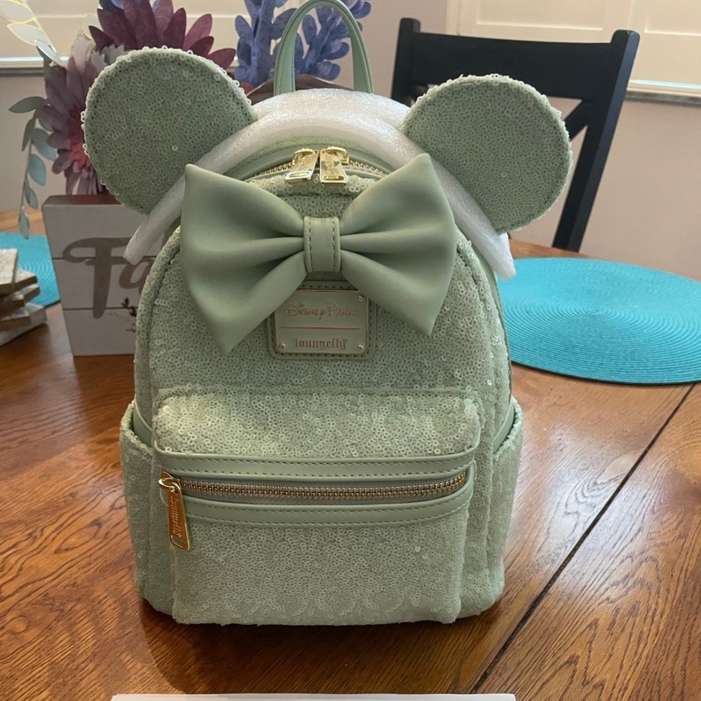 Mint Sequin New w/ tags Loungefly Backpack
